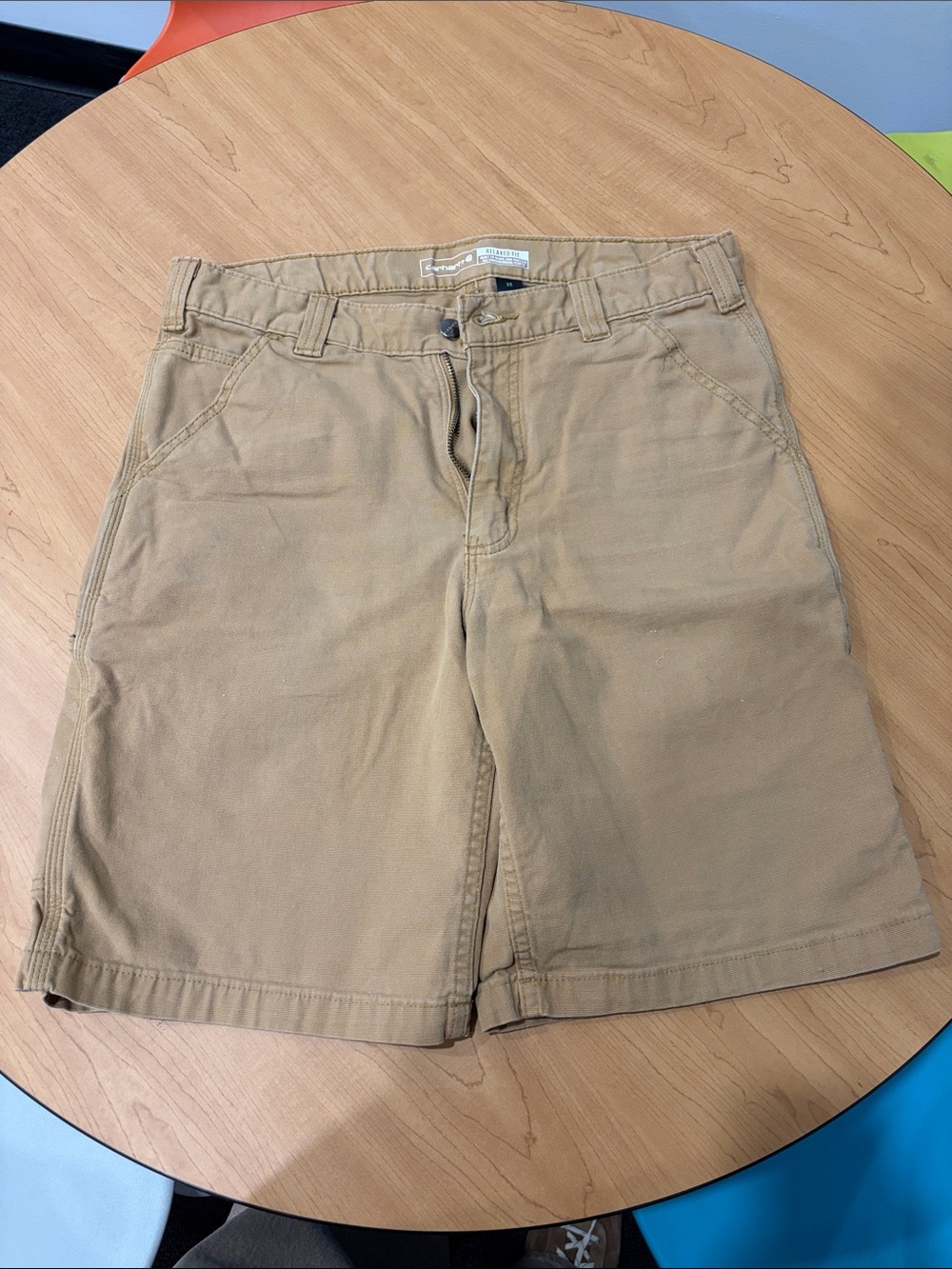 Carhartt Men's Tan Flat Front Work Shorts